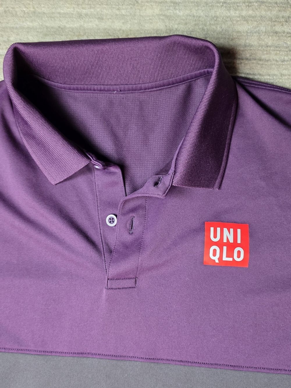 UNIQLO x Kei Nishikori 2018 Polo Tennis Purple Shirt Djokovic Roger - Sz Lrg